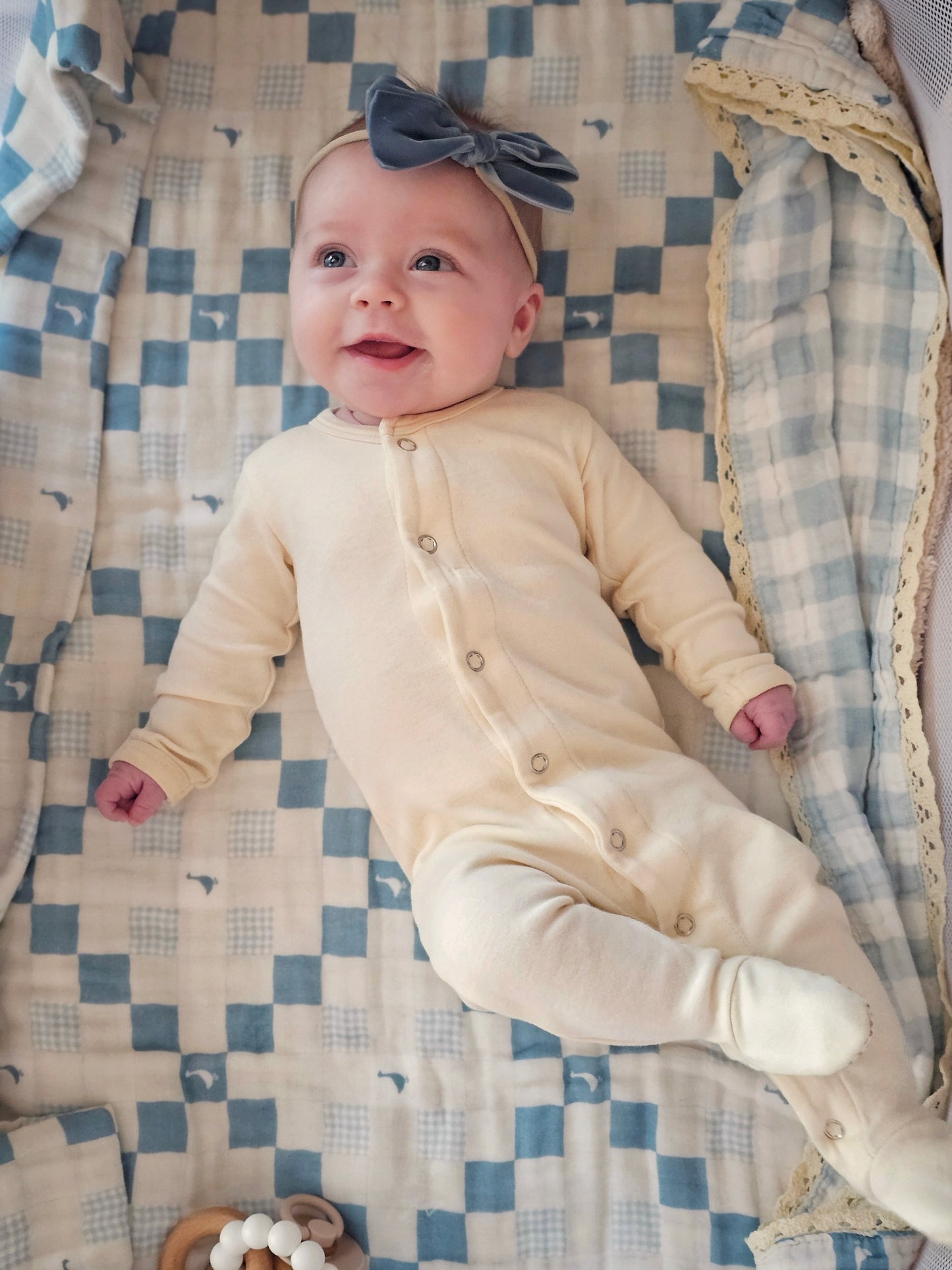 Grandma's Goose QUILTED 6 Layer Gauze Blanket