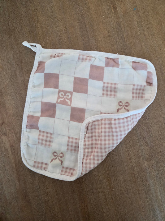 Multi-use Cloths- Pink Bows and Gingham