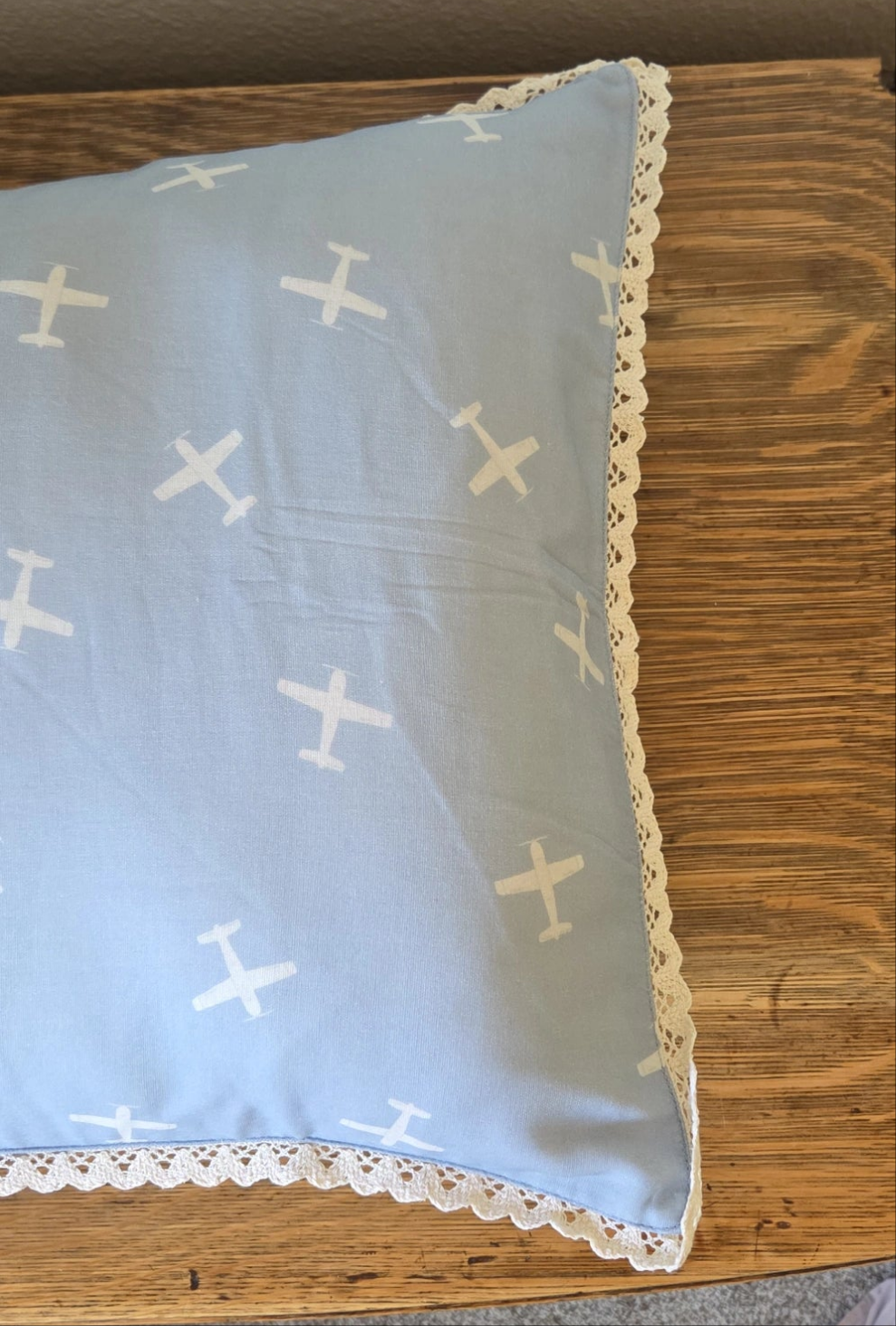 Big Kid Throw Blanket + Sham SET- Vintage Airplanes