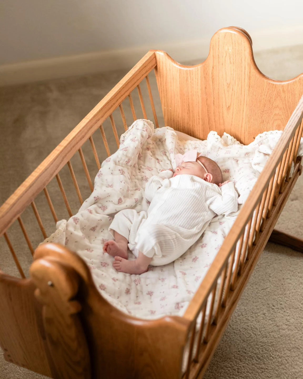 Evie Floral 6 Layer Gauze Blanket
