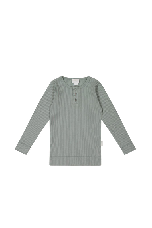Jamie Kay Organic Cotton Modal Long Sleeve Henley- Dawn
