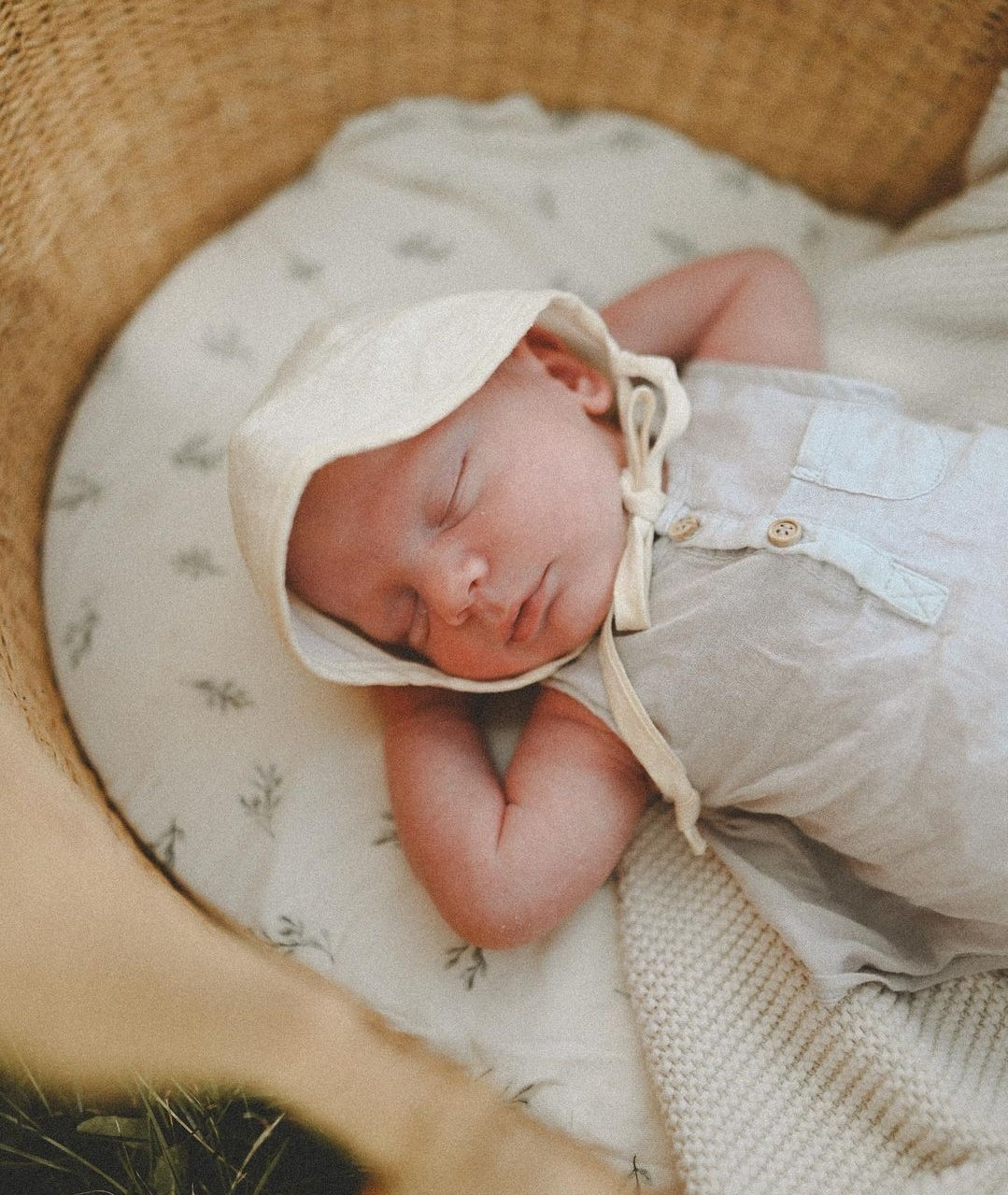 Sage Leaf Muslin Changing Pad Cover