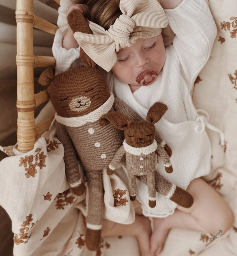 Bunny Knit Toy- Oat Jumpsuit