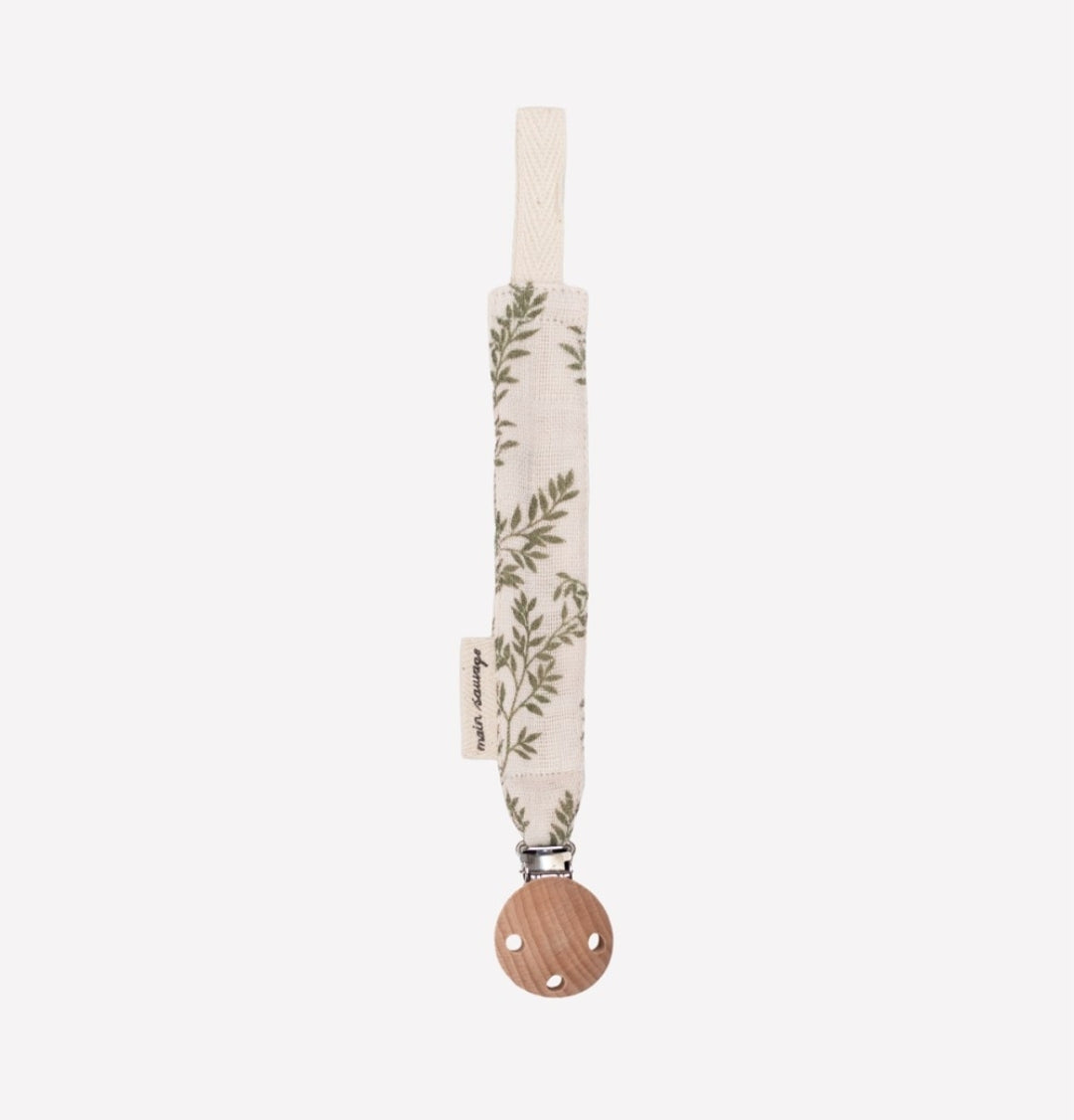 Pacifier Clip- Bay Leaves
