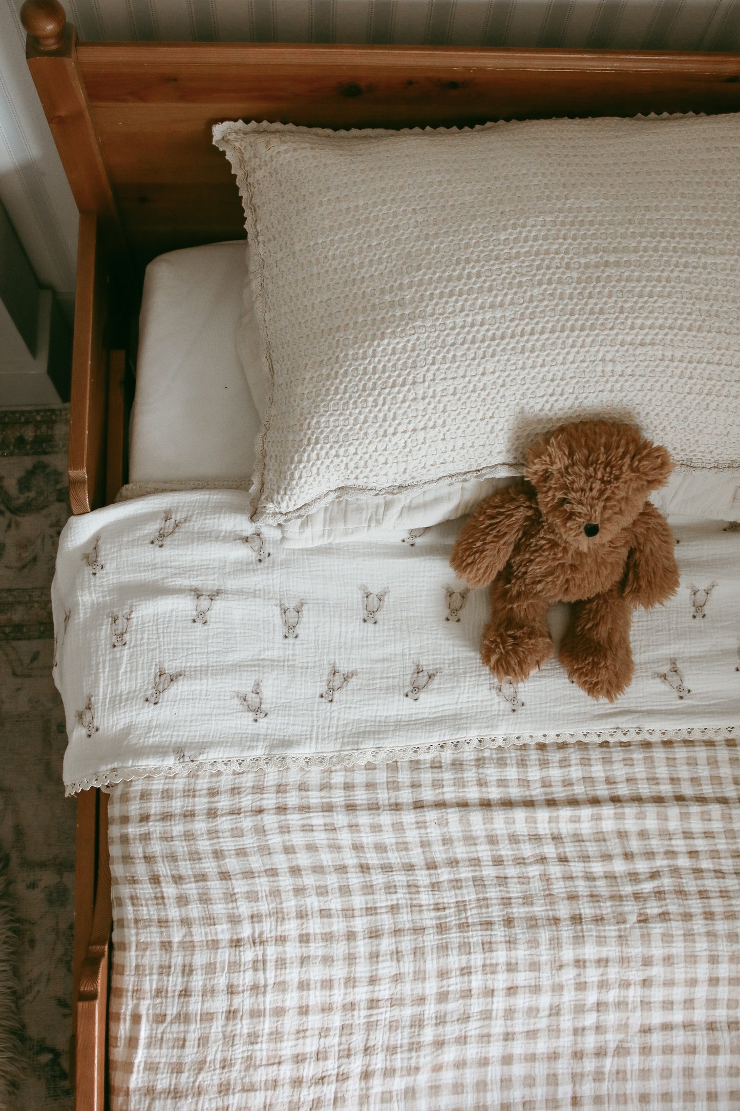 Big Kid Blanket- Teddy Bear Patch