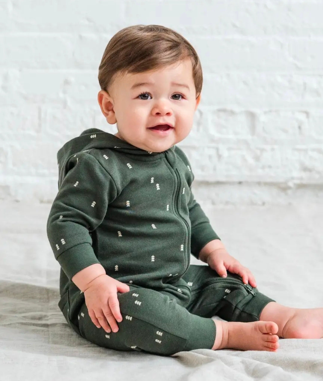 Greer Fleece Hooded Zipper Romper