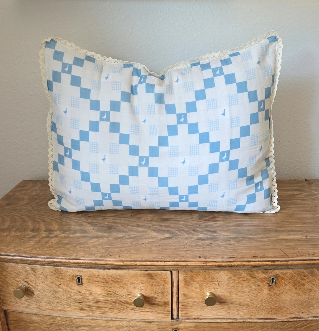 Pillowcase Sham- Grandma's Goose Quilt