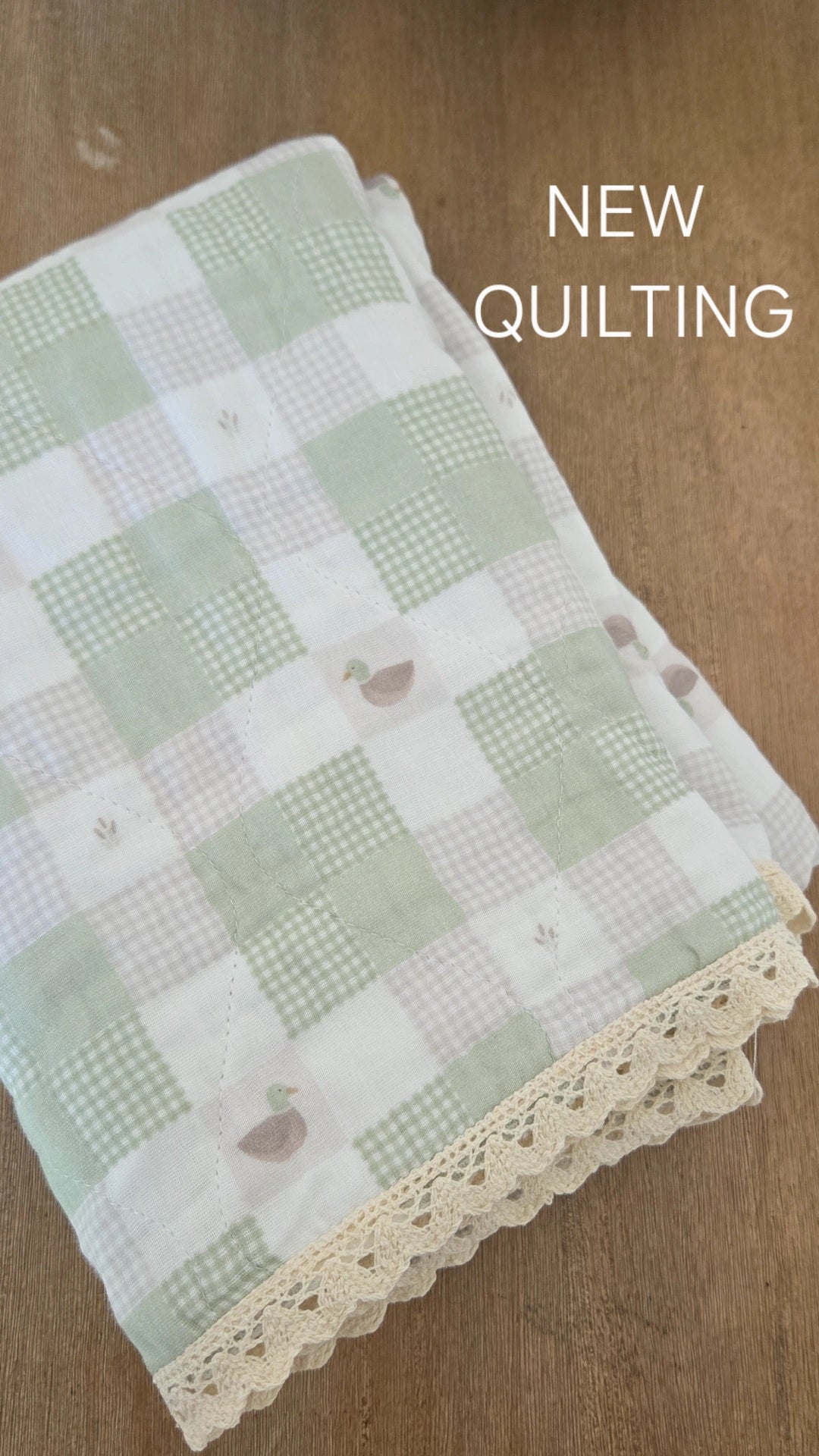 Little Mallard Duck QUILTED 6 Layer Gauze Blanket