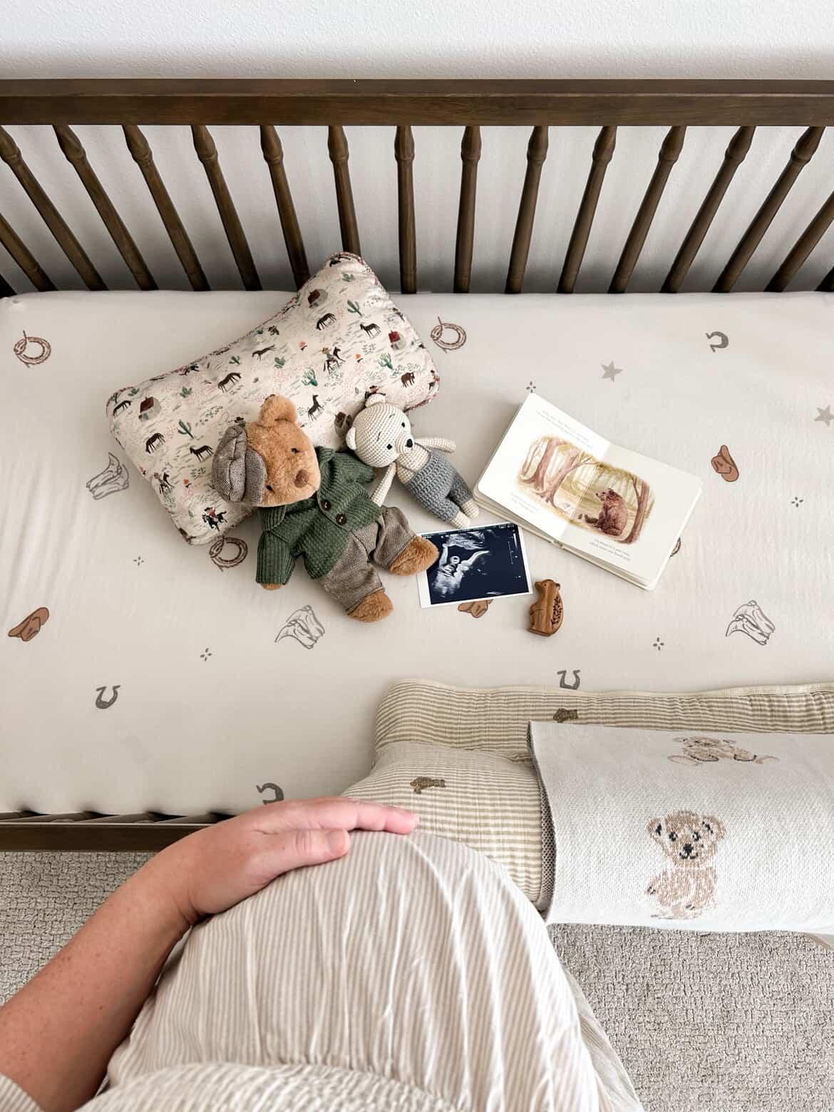 Vintage Country- Cowboy Muslin Crib Sheet