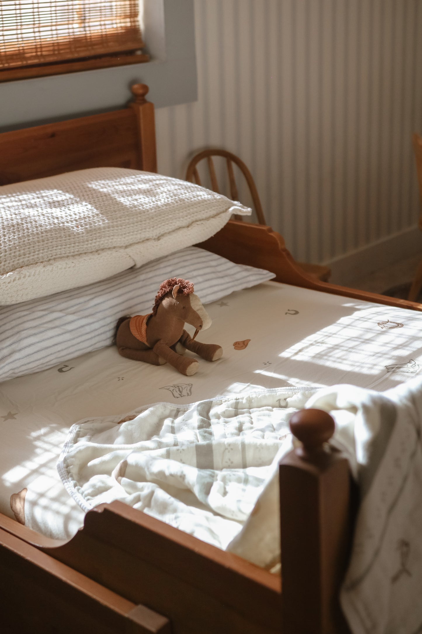 Vintage Country- Cowboy Muslin Crib Sheet
