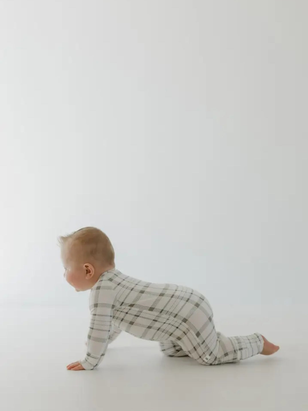 Forever French Bamboo Zip Pajamas- Picnic Plaid
