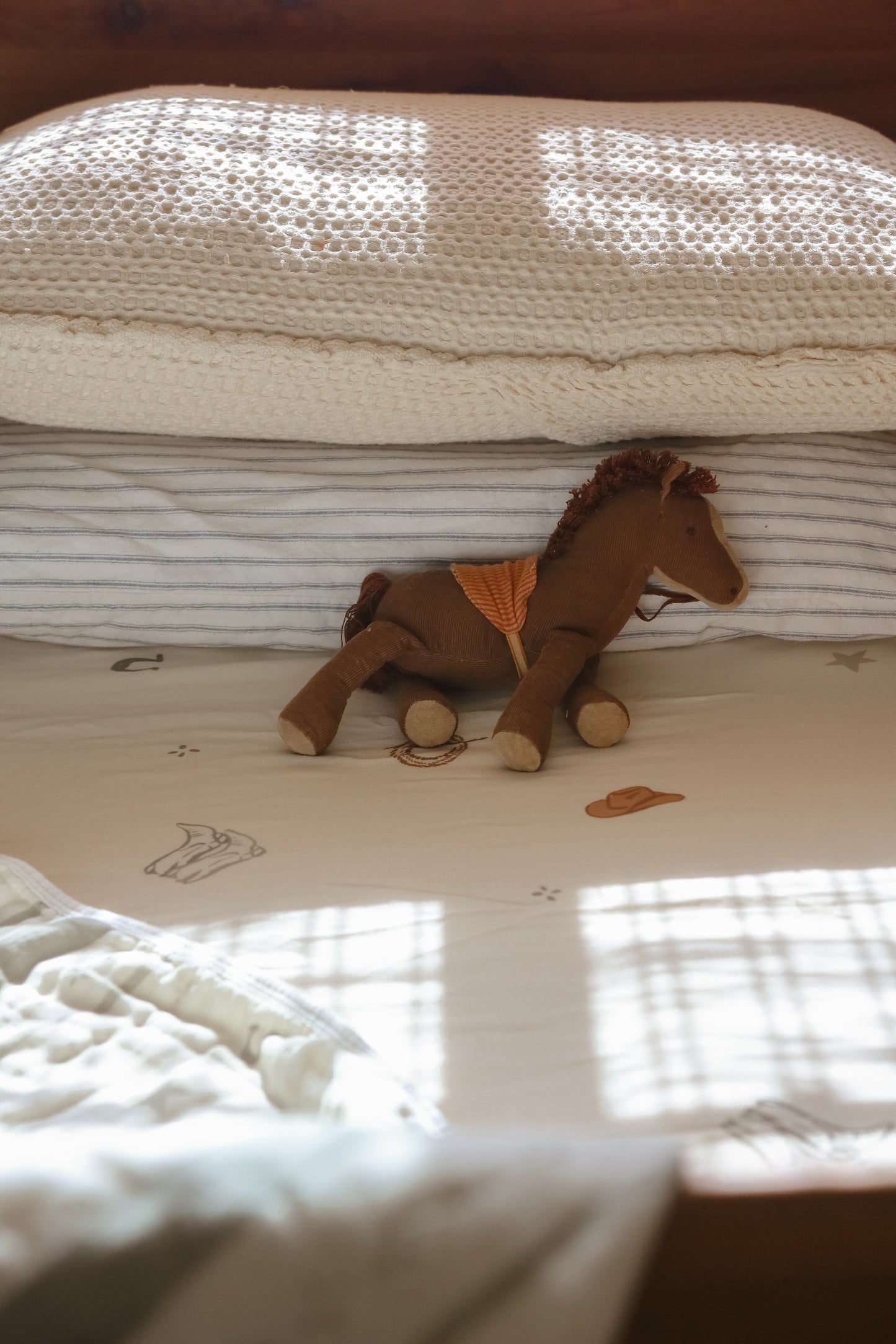 Vintage Country- Cowboy Muslin Crib Sheet