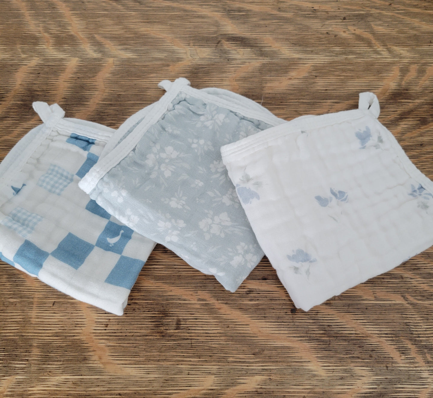 Multi-use Cloths- 3 PACK SET- VINTAGE BLUES