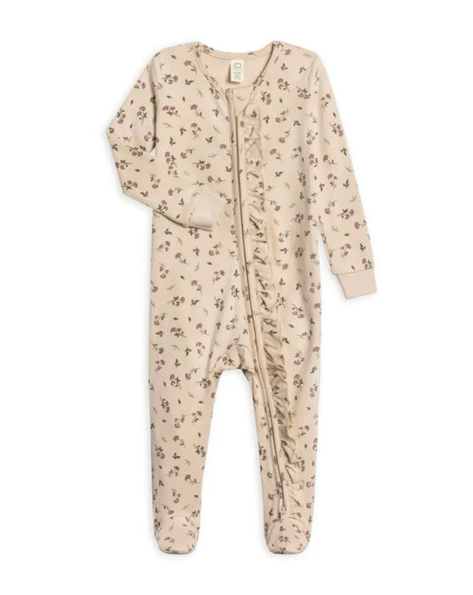 Neve Ruffle Zipper Footie