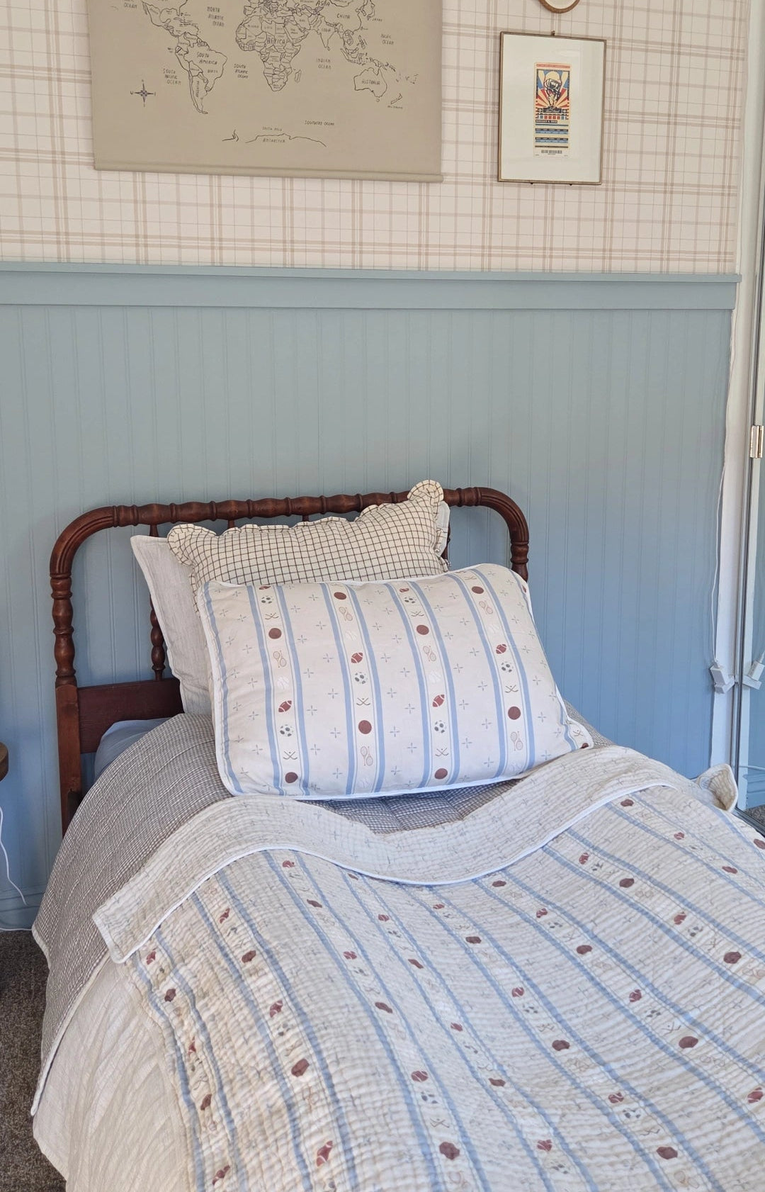 Pillowcase Sham- Vintage Sports