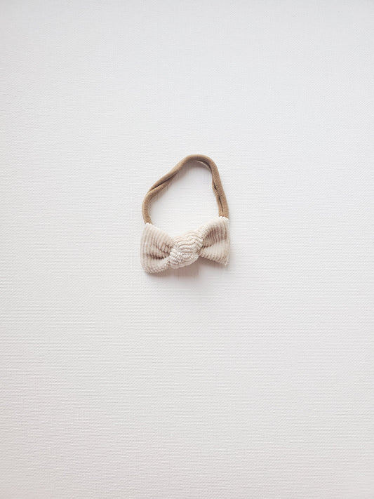 Knotted Mini- Warm Ivory Corduroy