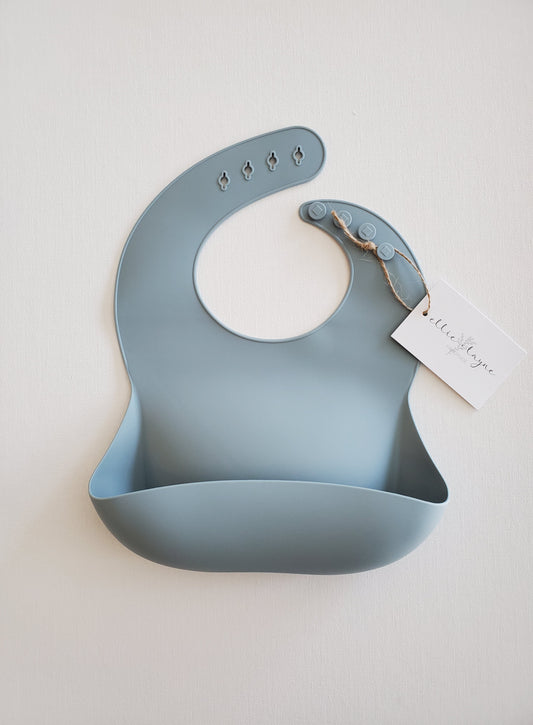 Silicone Bib- Dusty Blue