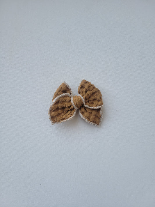Mini Emery Bow- Clay Waffle