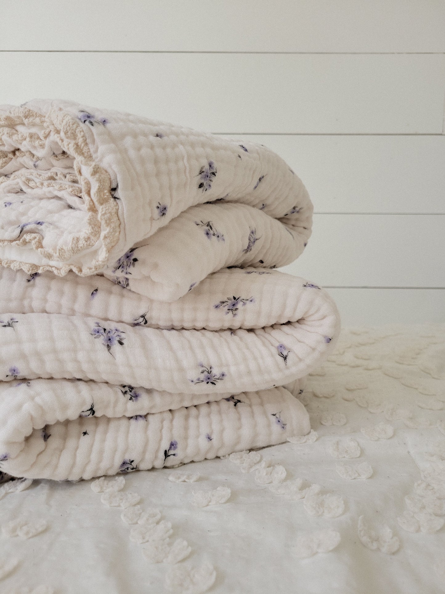 Lottie Vintage Floral 6 Layer Gauze Blanket