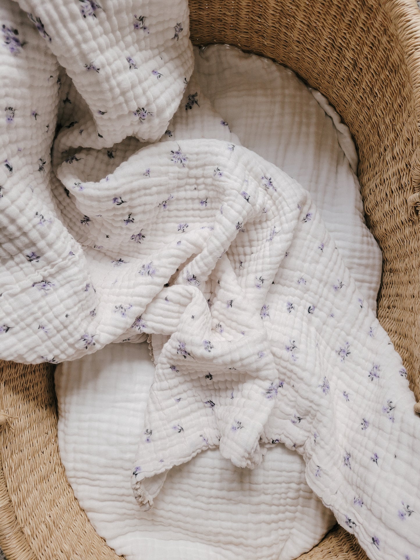 Lottie Vintage Floral 6 Layer Gauze Blanket