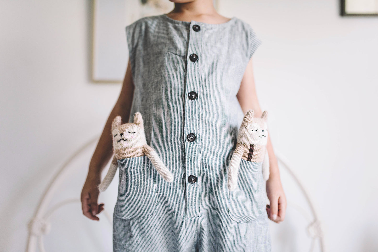 Fawn Knit Toy- Overalls