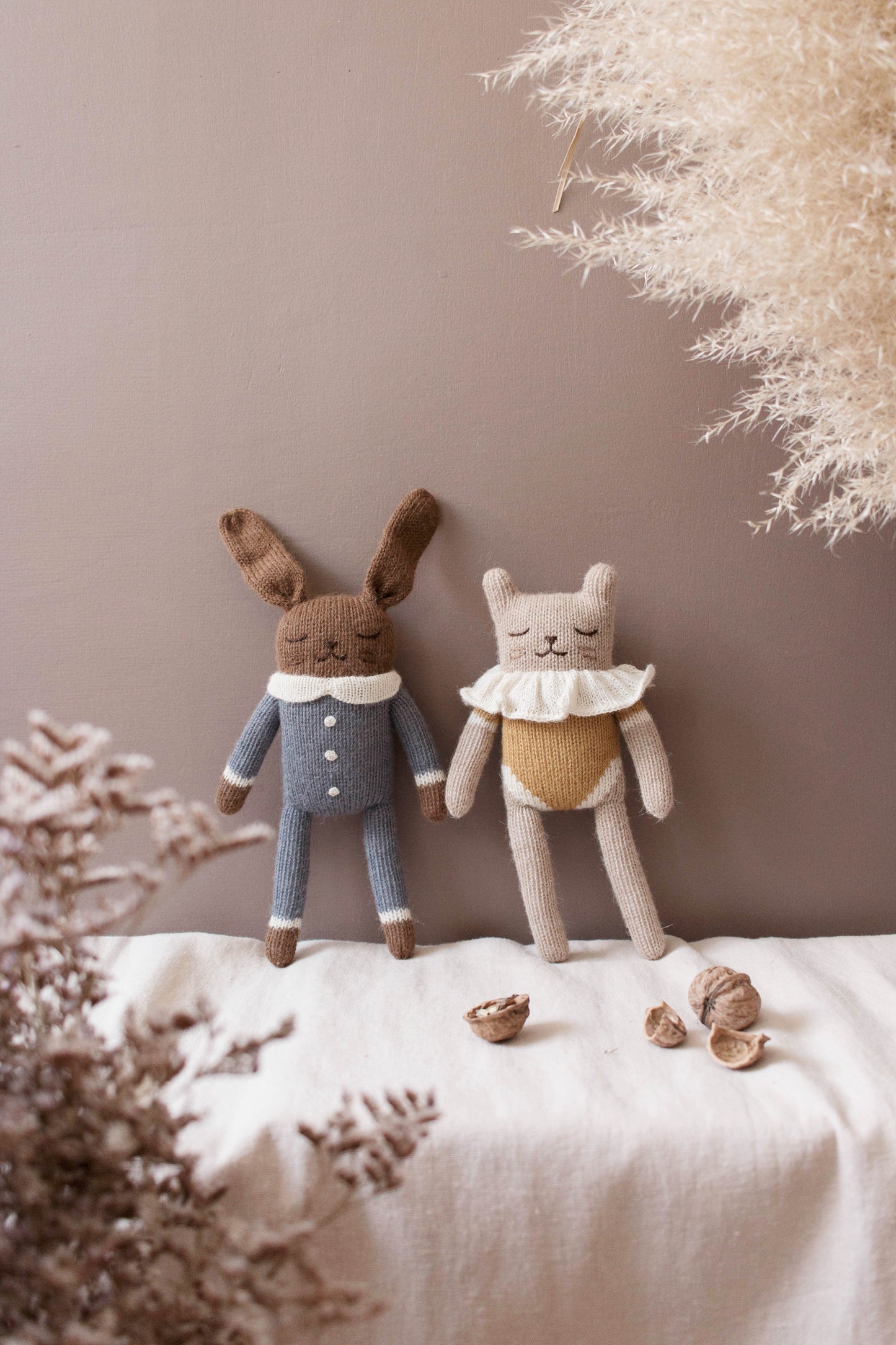 Bunny Knit Toy- Slate Bodysuit