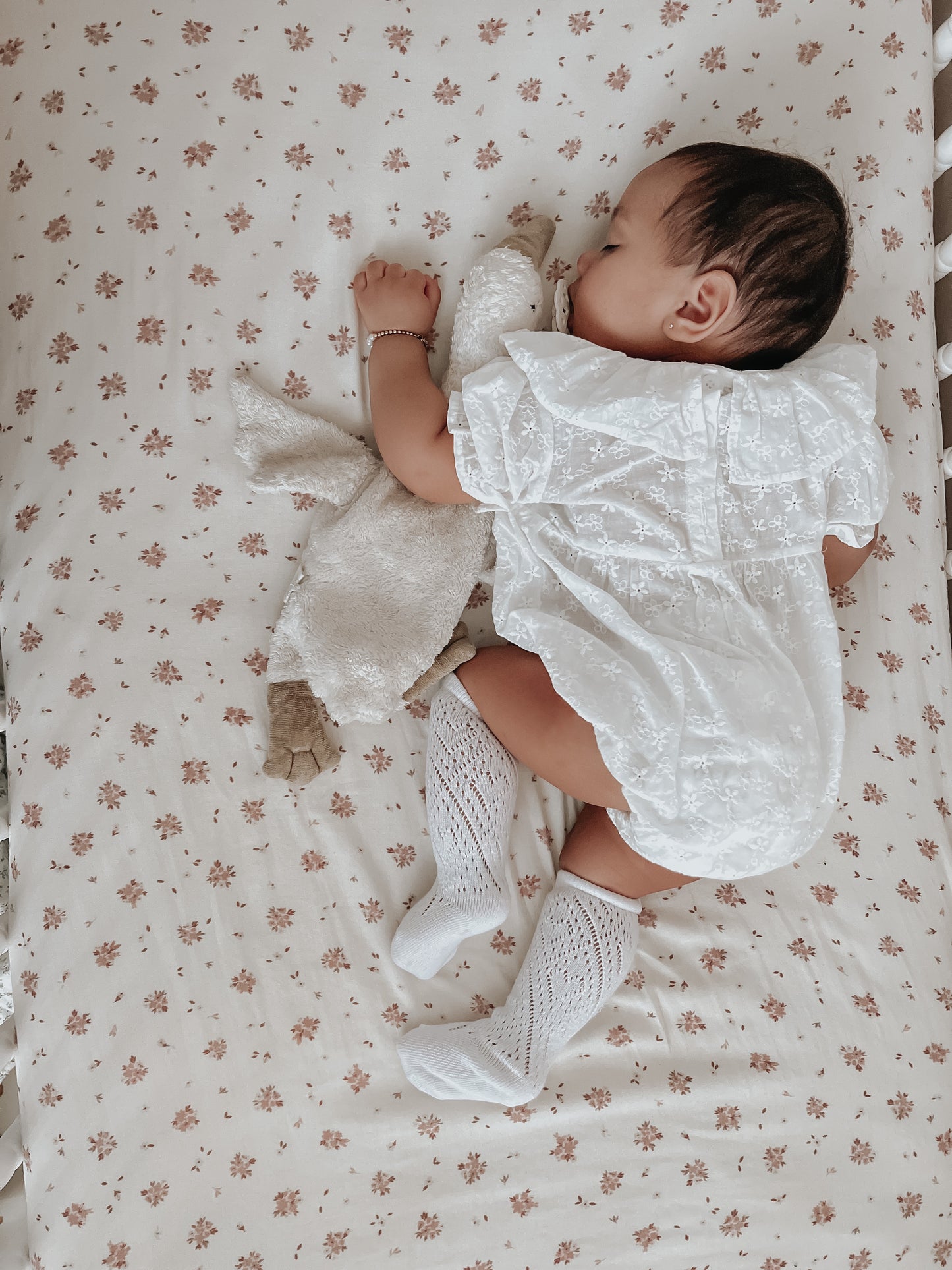 Evie Floral Muslin Crib Sheet