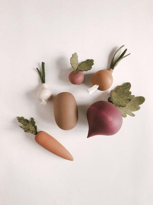 Wood Vegetable Set