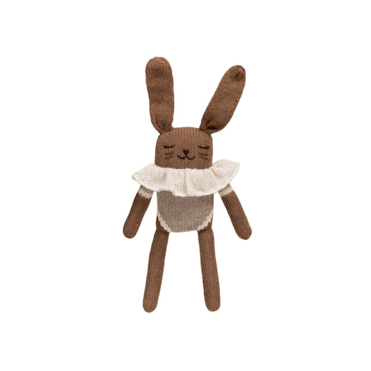 Bunny Knit Toy- Oat Bodysuit