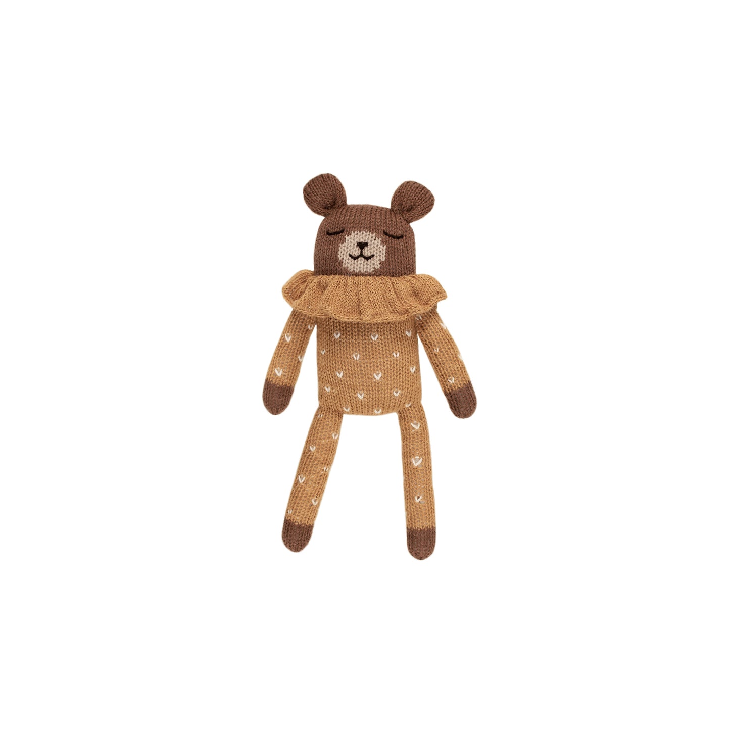 Teddy Knit Toy- Ochre Dot Pyjamas