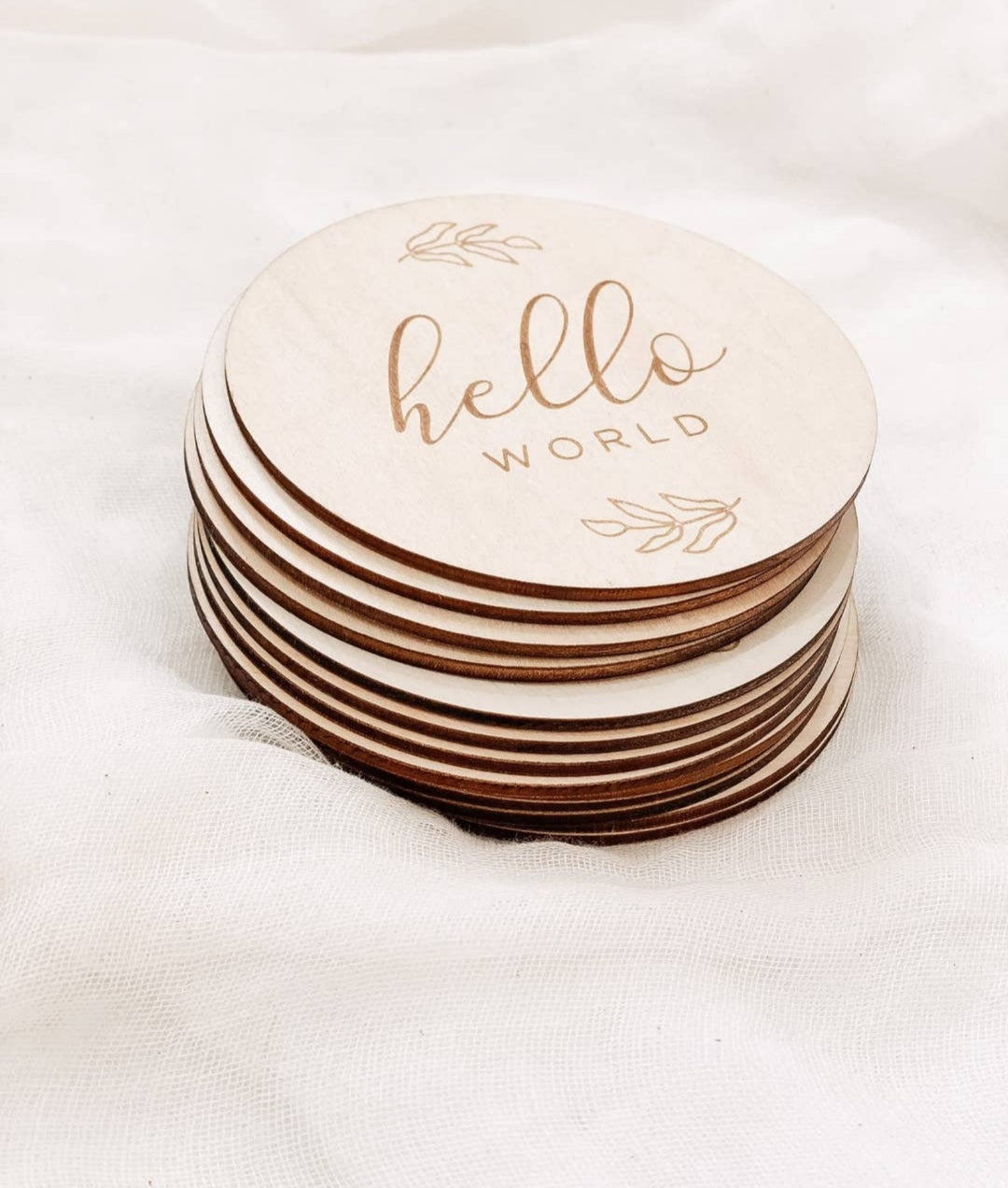 Baby Monthly Milestone Wooden Cards
