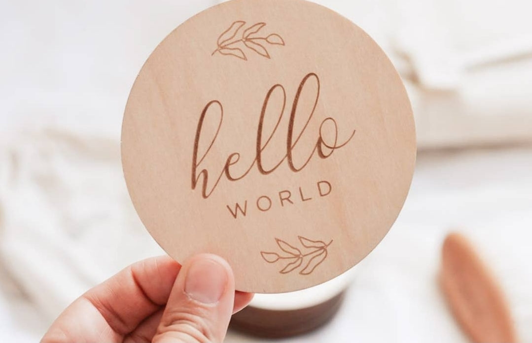 Baby Monthly Milestone Wooden Cards