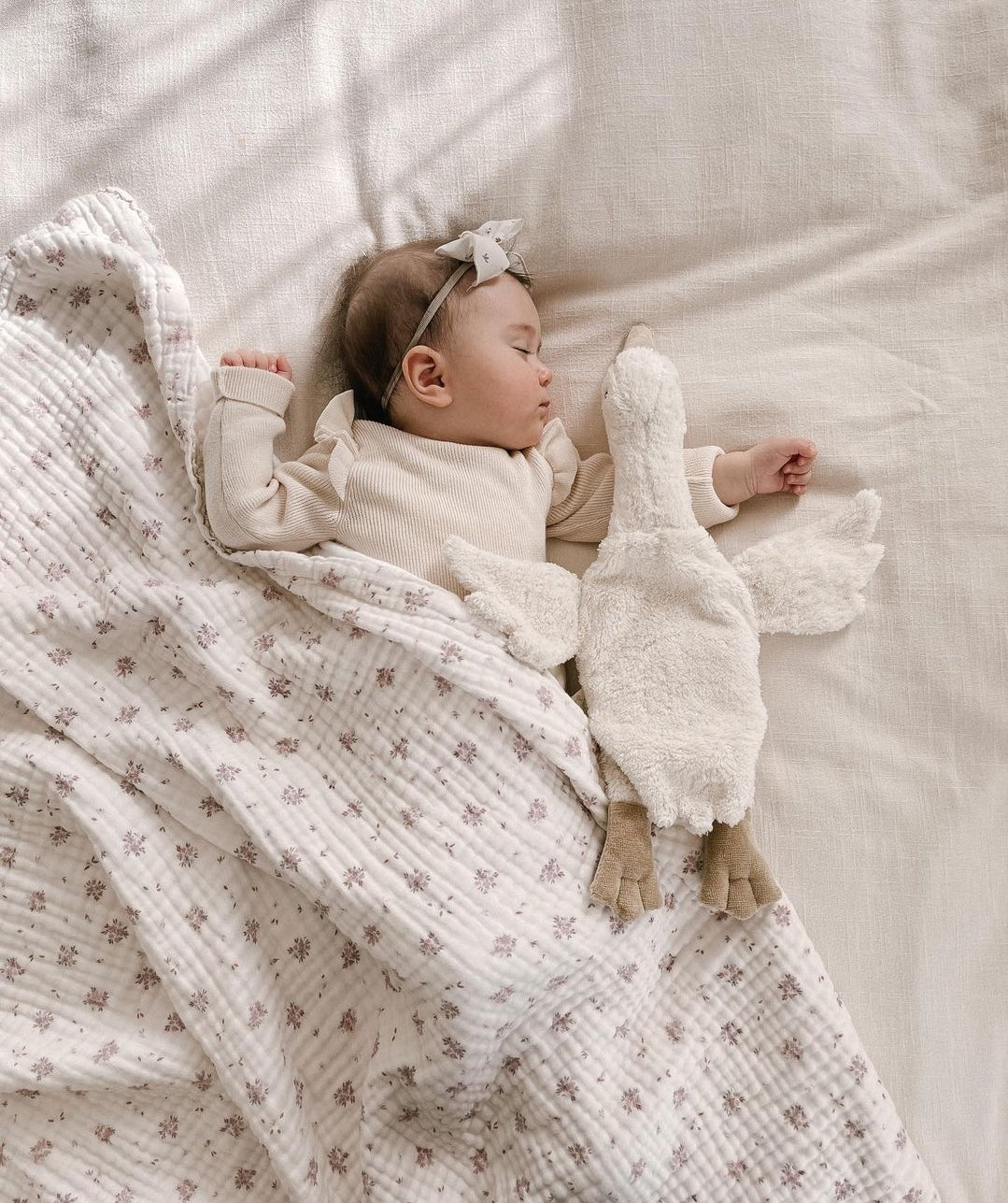 Evie Floral 6 Layer Gauze Blanket