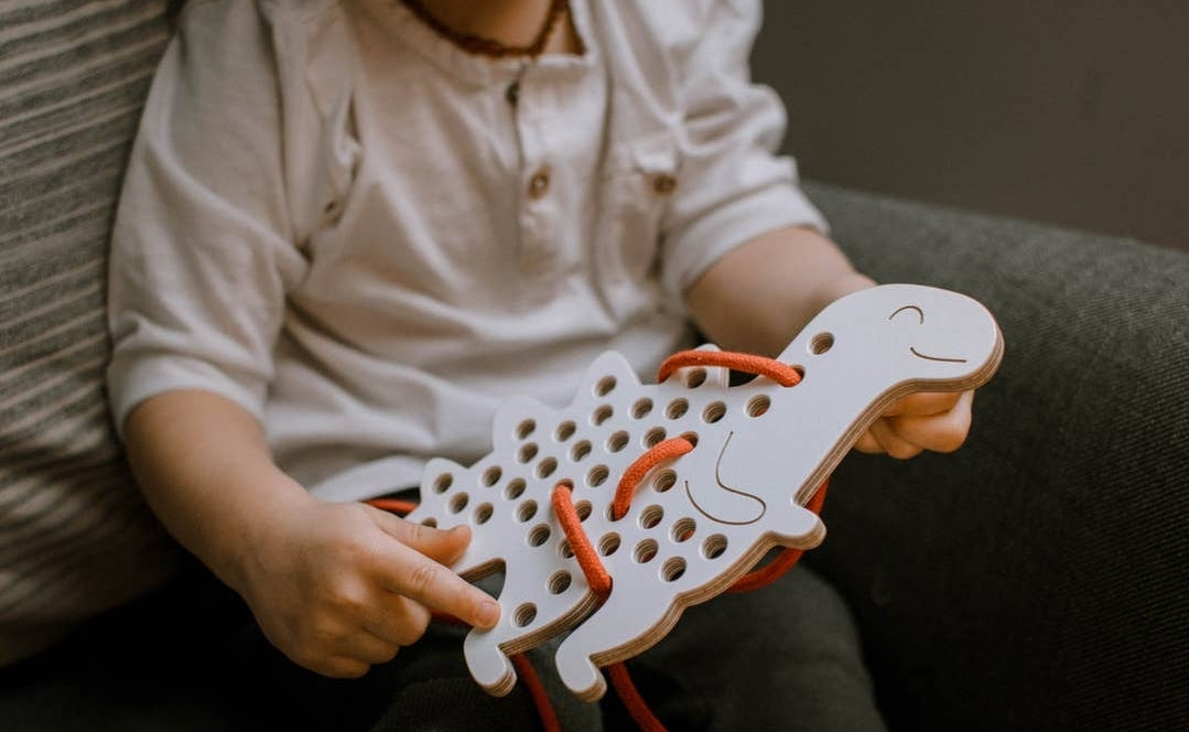 Alex the Dino, Montessori Lacing Toy
