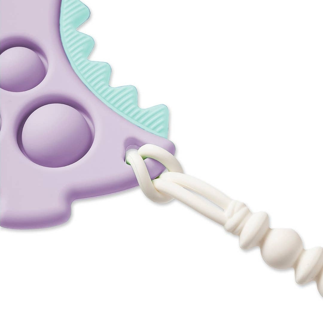 Itzy Pop Sensory Popper Teether- Lilac Dino
