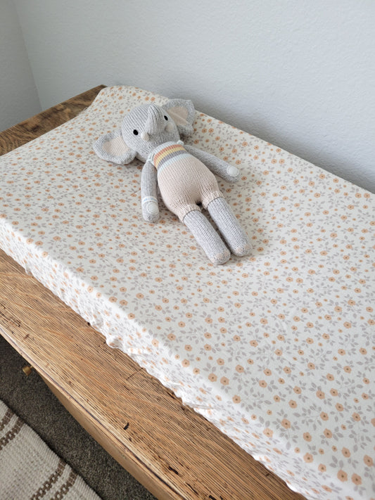 Georgia Peach Muslin Changing Pad Cover