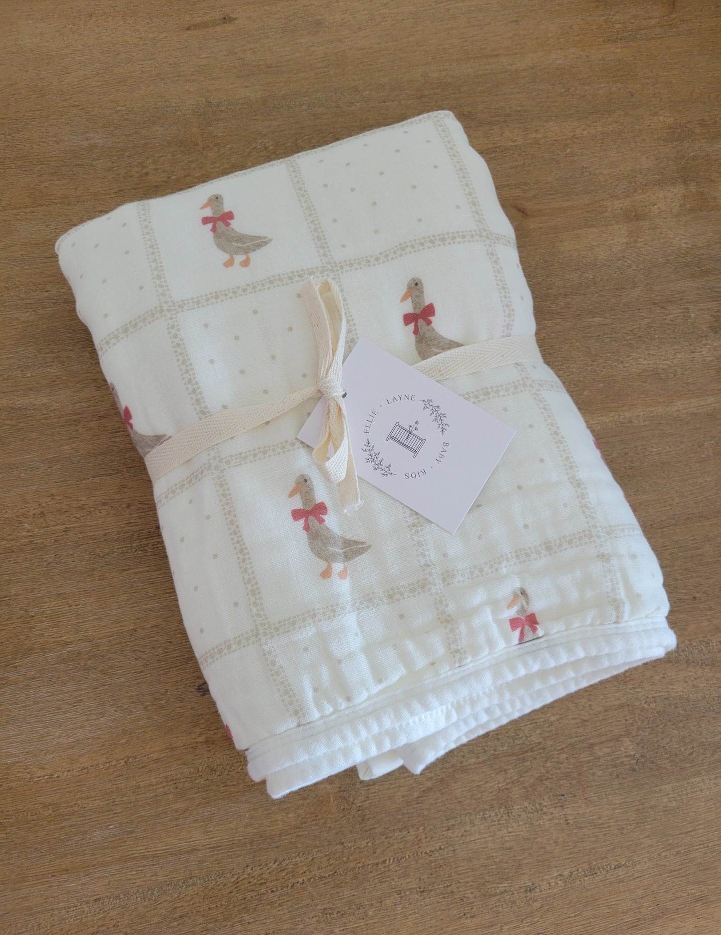 Holiday Goose 6 Layer Gauze Blanket