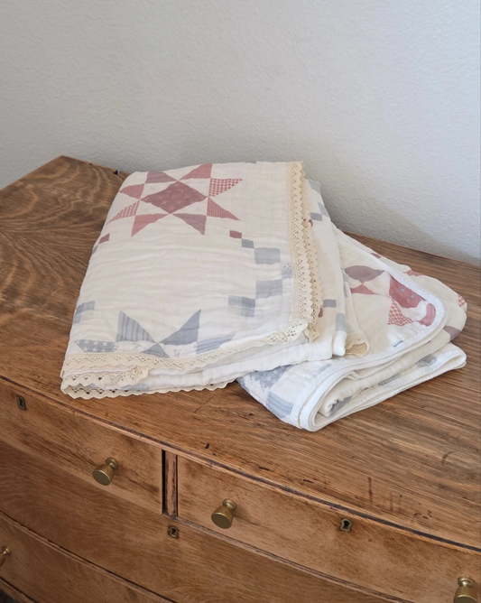 Big Kid Blanket 6 Layer Gauze QUILTED- Americana Quilt