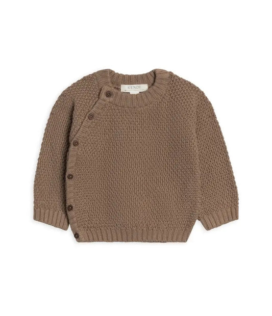 Frankie Seed Stitch Sweater Knit- Taupe