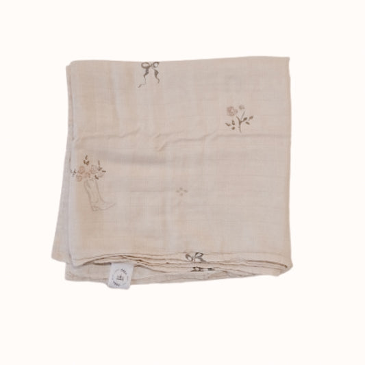 Vintage Cowgirl- Bamboo Cotton Muslin Swaddle