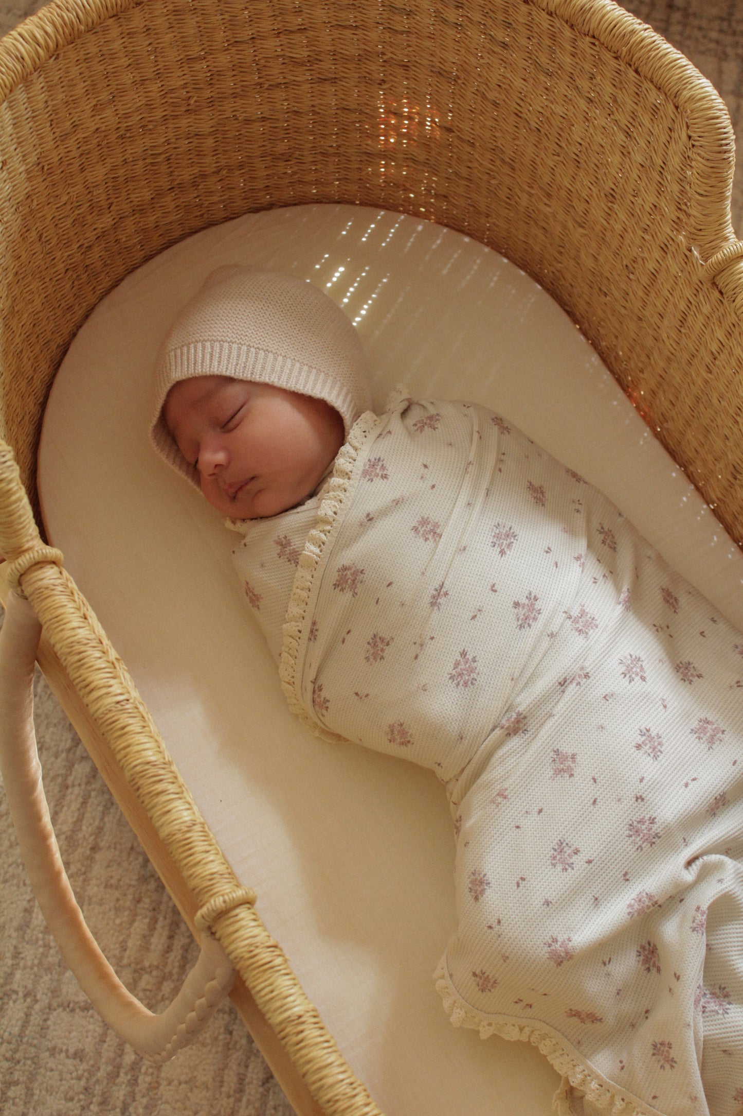 Waffle Knit Receiving Blanket - Evie Floral