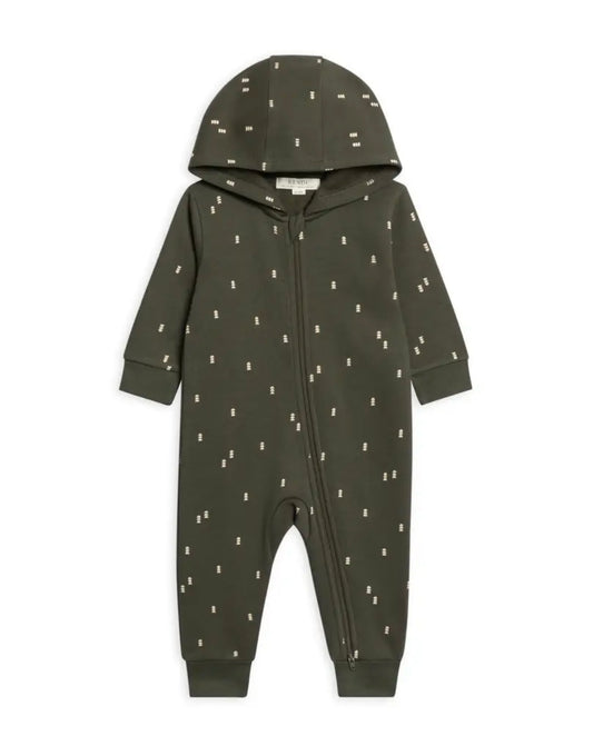 Greer Fleece Hooded Zipper Romper