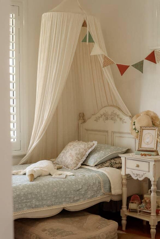 Big Kid Throw Blanket + Sham SET- Daphne Icy Blue Floral