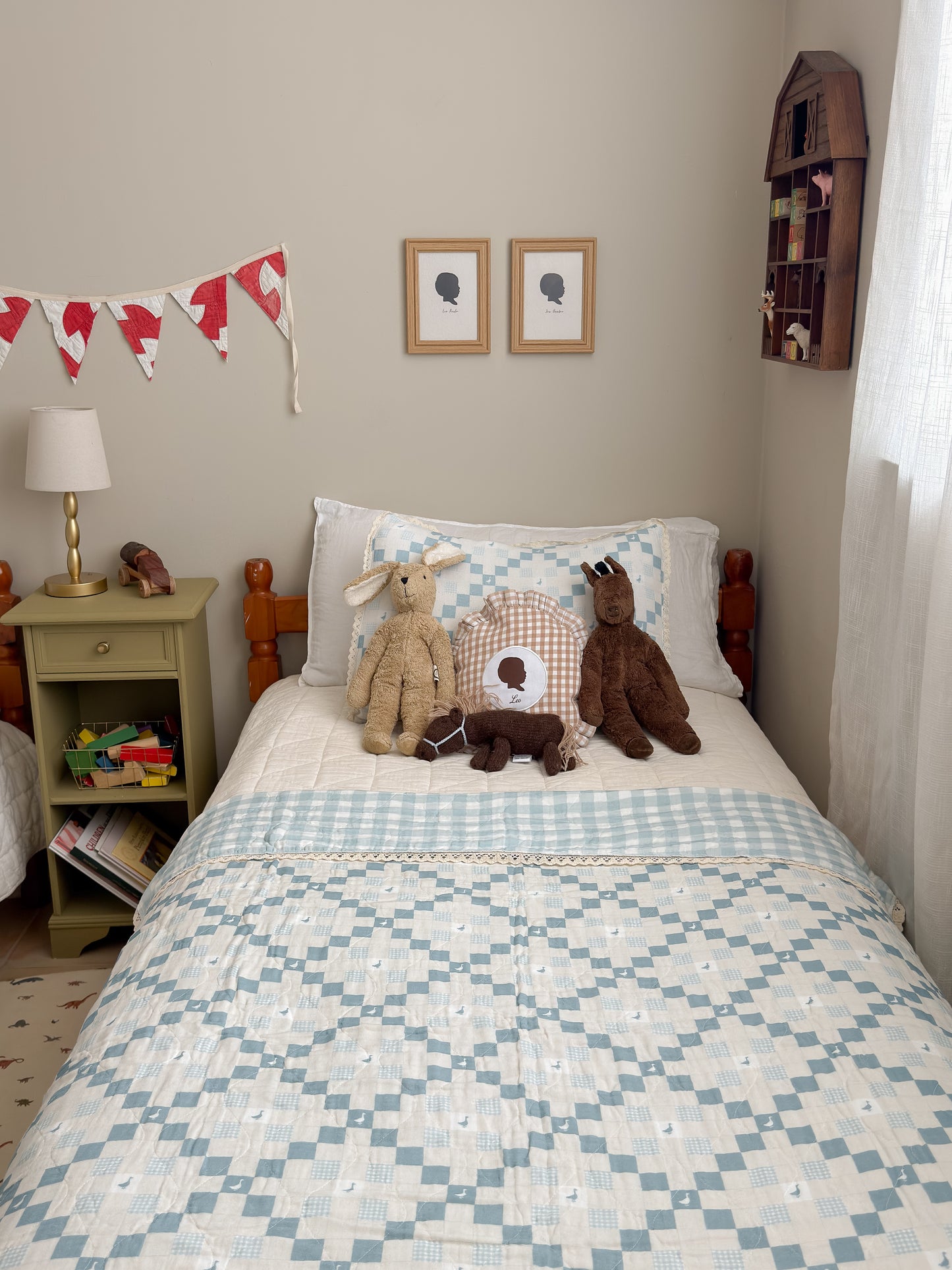 Big Kid Blanket 6 Layer Gauze QUILTED- Grandma's Goose Quilt
