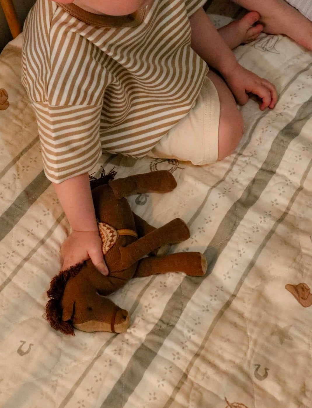 Big Kid Blanket 6 Layer Gauze QUILTED- Vintage Cowboy