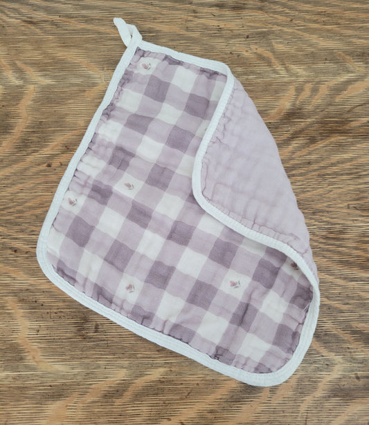 Multi-use Cloths- Luella Gingham Floral- Lilac