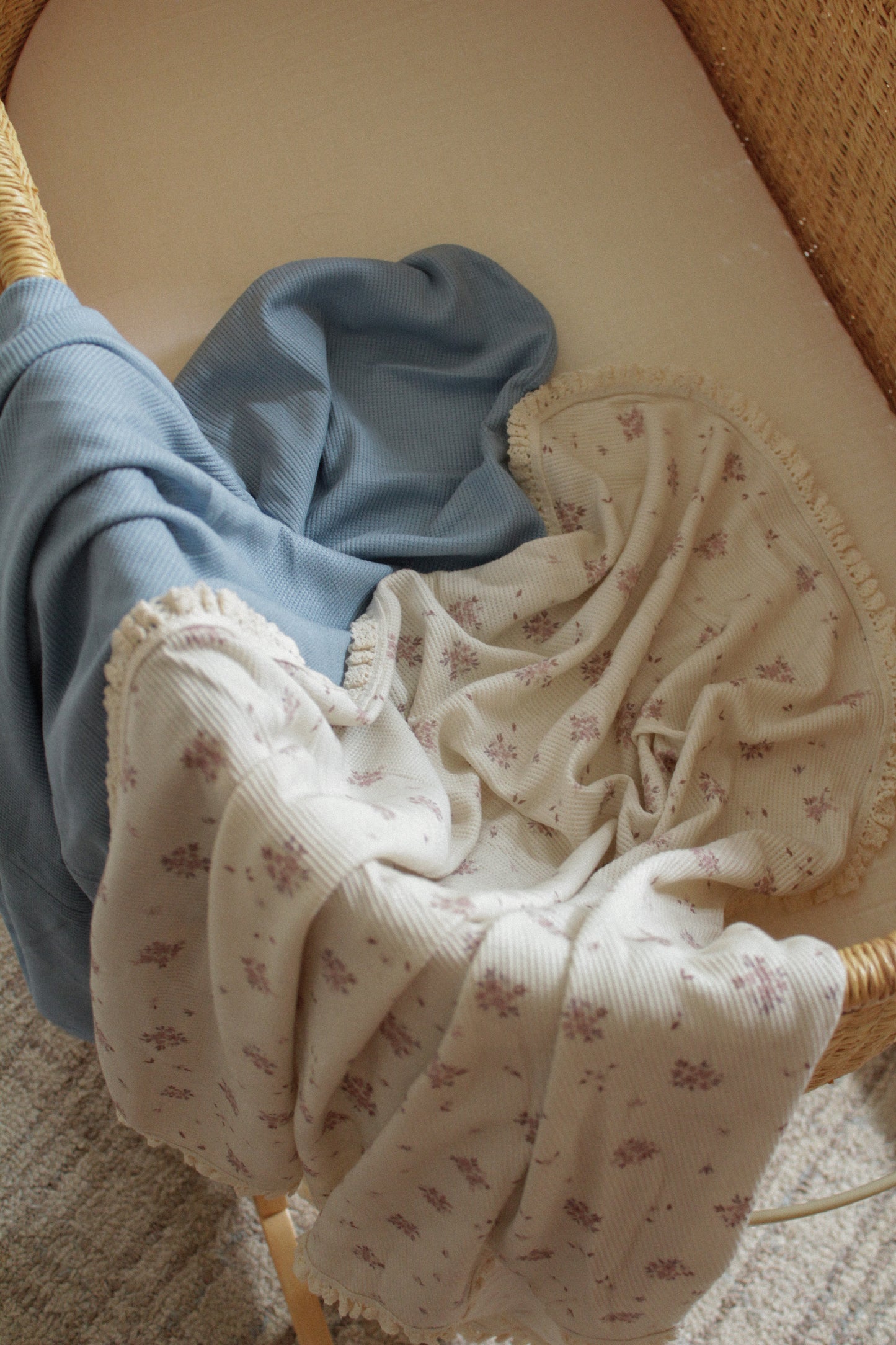 Waffle Knit Receiving Blanket - Evie Floral