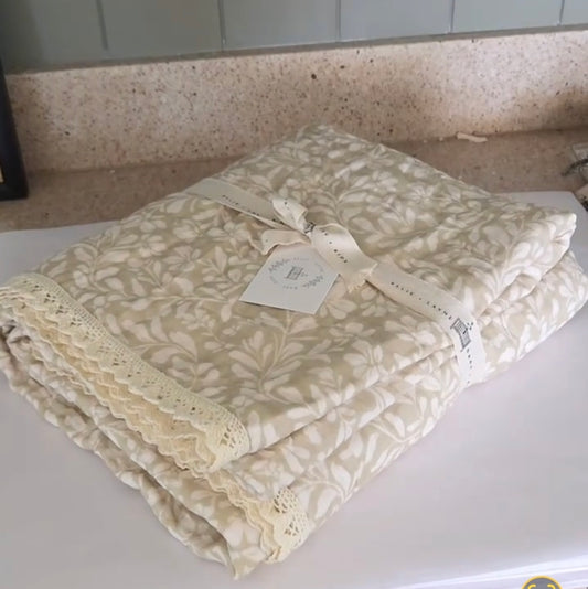 Big Kid Blanket 6 Layer Gauze QUILTED- Heritage Floral