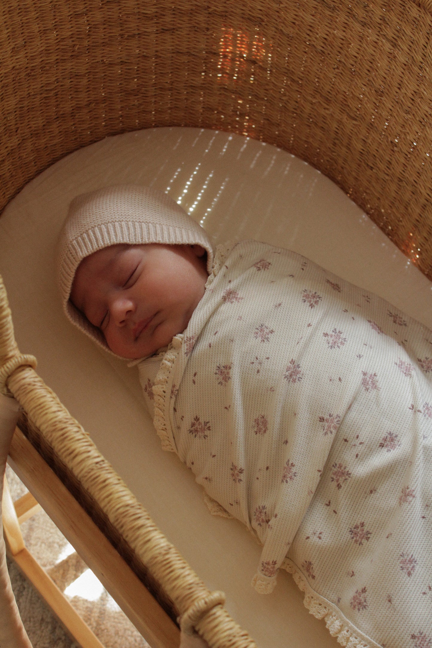 Waffle Knit Receiving Blanket - Evie Floral