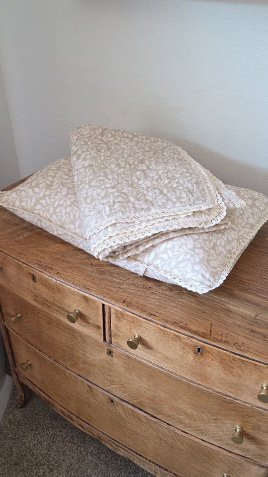 Big Kid Throw Blanket + Sham SET- Heritage Floral